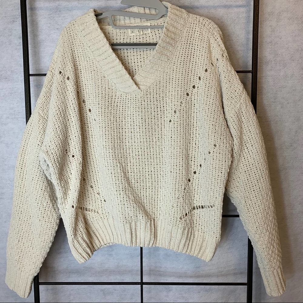 SWEET WANDERER Pullover V-Neck Sweater‎ Women's Size Large